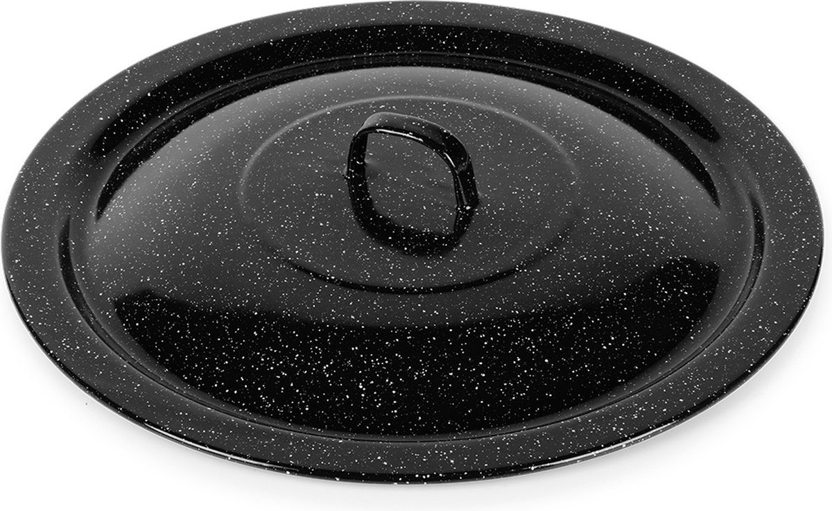 Heksenketel Deksel Geëmailleerd 40 cm, 13 l - Pannendeksel - Cauldron - Potjie-Ketel - BBQ