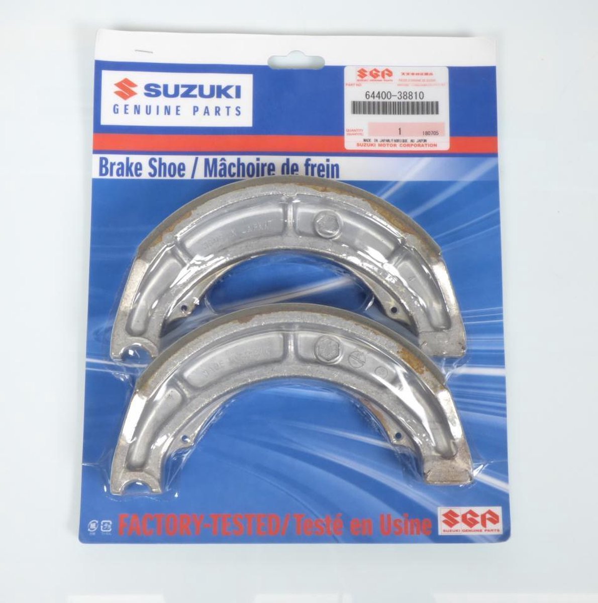 originele remschoen voor suzuki 600 intruder motor 1996 tot 1997 ar / 64400-38810-000 / 180x36 nieuw