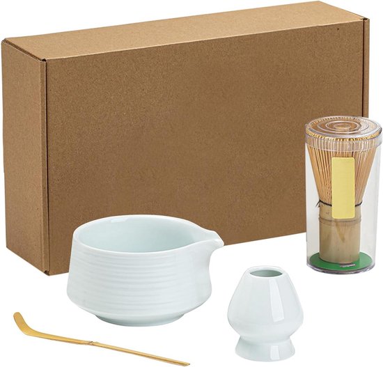 Cadeau Amateur De Thé Kit Matcha 5 Pièces - Bol Et Fouet En Céramique Rose Pour Les Amateurs De Thé Japonais Cérémonie Thé Japonais Cadeau Amateur De Thé Kit Matcha 5 Pièces - Bol Et Fouet En Céramique Rose Pour Les Amateurs De Thé Japonais Cérémonie Thé Japonais