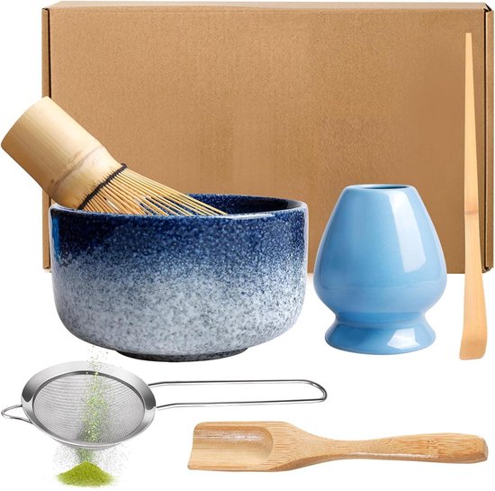 Foto: Matcha theeset 6 stuks japanse matcha set met garde en lepel