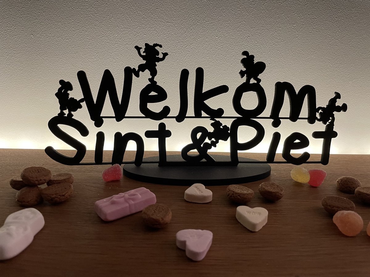 Sinterklaas Decoratie - Welkom Sint en Piet Standaard - Piet Decoratie - Sinterklaas cadeautjes - Sinterklaas Versiering - Sinterklaas - Sint - Sinterklaas decoratie beeld - Sint en piet decoratie - Sint en piet - Sinterklaas beeld