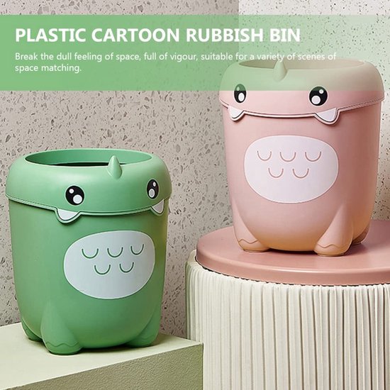 Cartoon Pinguïn Plastic Prullenbak met Deksel Slaapkamer Cartoon Pinguïn Plastic Prullenbak met Deksel Slaapkamer