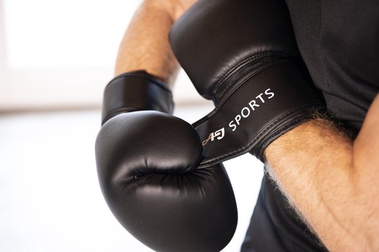 AJ-Sports Bokshandschoenen 12 oz - Boxing gloves - Boks - Boxing - Kickbokshandschoenen - Bokshandschoenen dames en heren - Kickboksen - 4 seizoenen - Zwart