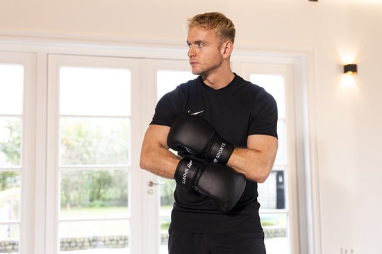 AJ-Sports Bokshandschoenen 12 oz - Boxing gloves - Boks - Boxing - Kickbokshandschoenen - Bokshandschoenen dames en heren - Kickboksen - 4 seizoenen - Zwart
