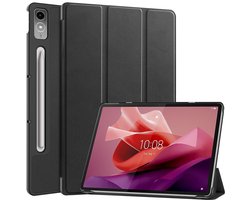 Cazy tablet Hoes geschikt voor Lenovo Tab P12 - TriFold Bookcase - Zwart