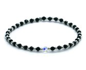 Bracelet femme Swarovski argent onyx 3 mm