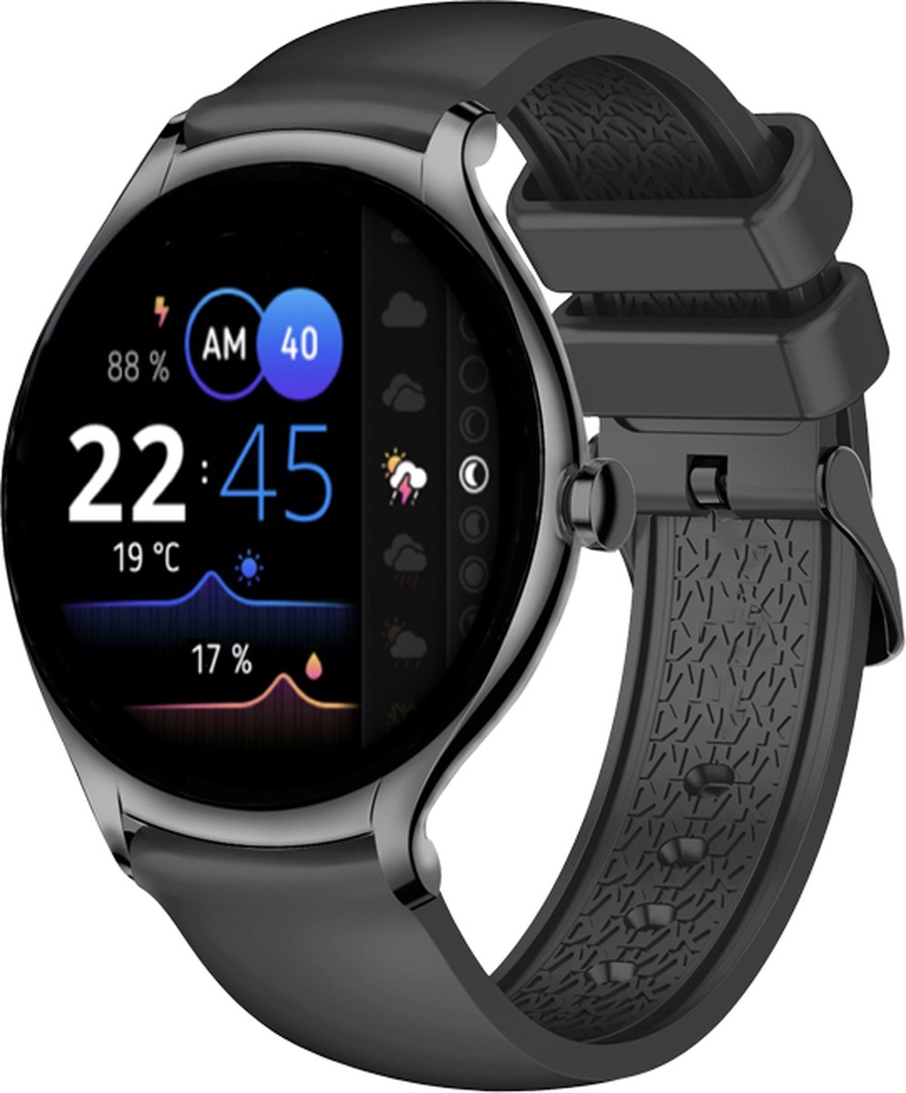 Royal Supplies S8 - Smartwatch - Smartwatch Dames - Heren& Kinderen- Screenprotector- Zwart