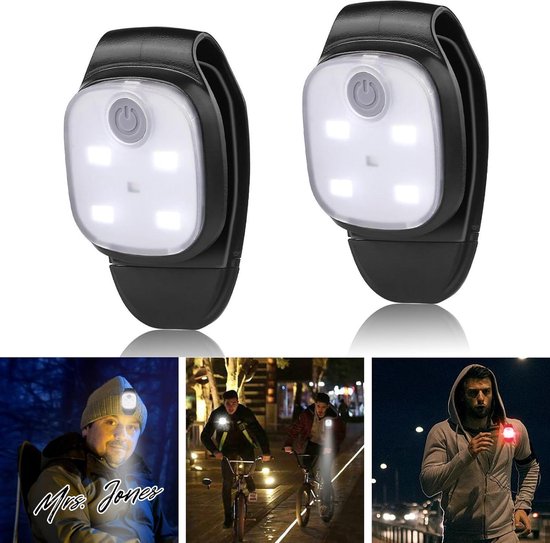 2 Stuks Led Knipperlicht, Veiligheidslicht Voor Schooltas Fietslicht Looplicht Voor Joggers Nachtwerk