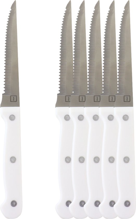 OTIX Steakmessen - Set van Stuks - Vaatwasserbestendig - Steakmessenset - RVS