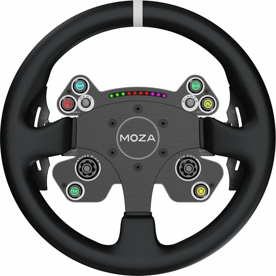 Moza Racing CS V2P – 330 mm sim racing stuurwiel – zonder basis – aluminium frame, magnetische shifters & RGB-knoppen - PC
