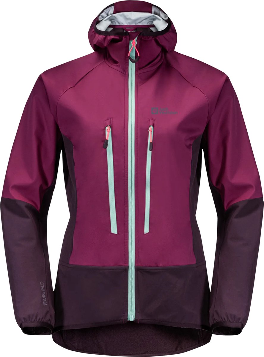 Jack Wolfskin Alpspitze Hoody Jkt W 1307391-1014 Vrouwen Jasje Purper