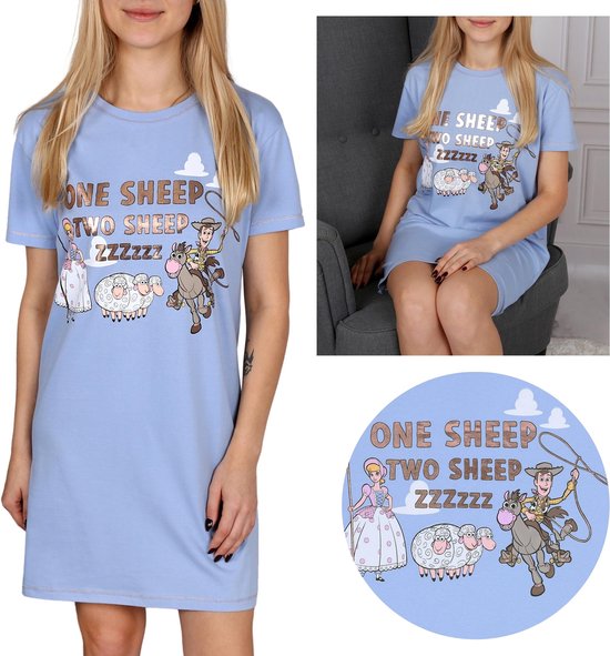 Chemise de nuit Blauw à manches courtes avec image Toy Story - DISNEY / XS