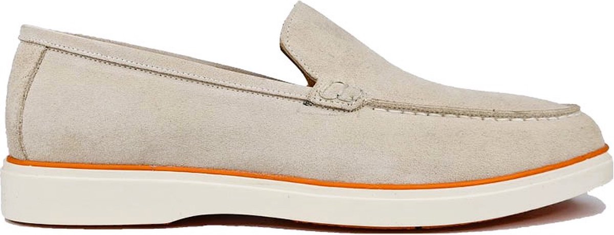 Ferro Shoes - Suède Loafer DINO -Lichtgrijs - Maat 42 - Echt leder - Handgemaakt