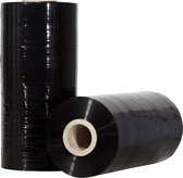 Machinewikkelfolie 23 micron 50 cm x 1390 meter 150% voorrek zwart