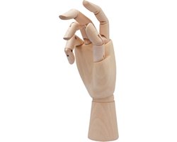 Ledenhand conda rechts vrouw 25 cm naturel hout