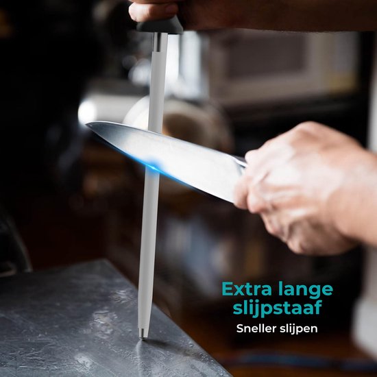 SharpFix Fusil d'aiguisage Classic – Aiguiseur de couteaux 60 HRC – Aiguiseur à tirage – Noir