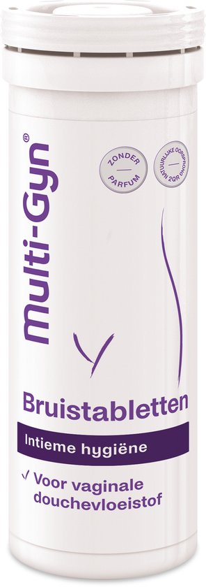 Multi-Gyn Bruistabletten 10 stuks - Vaginale Douche voor Intieme Hygiene, Intieme Verzorging voor optimale Vaginale Gezondheid, tegen afscheiding, jeuk en irritatie, Vaginale Douche spoelt schoon op efficiënte en milde wijze, excl. douche flacon