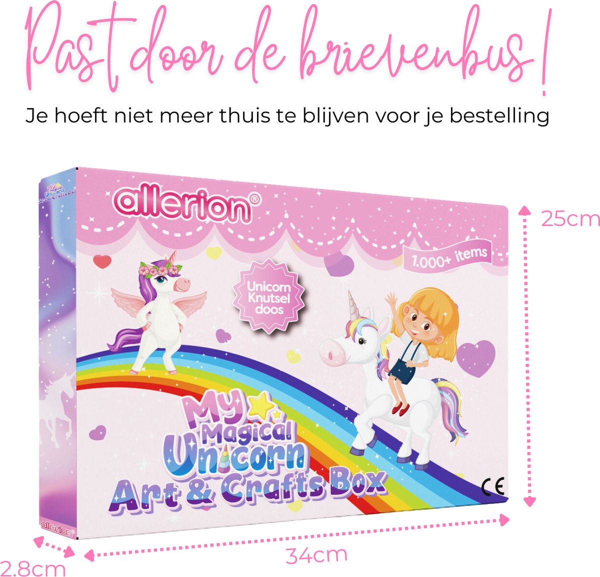 Allerion Glitter Knutseldoos Unicorn - 1043-delig Knutselpakket voor Kinderen - Creatief Speelgoed Meisjes & Jongens - Unicorn Cadeau - Met Lijm, Schaar, Stickers & Foam Vormpjes — afbeelding 13