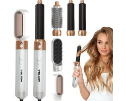 Aestra Hairwrap Pro - 5 Opzetstukken - Fohnborstel - 60.000RPM - Multistyler - 1000W - Airstyler - Krultang - Stijltang - Föhn - 2025 Model - Wit