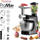 Bol.com TurboTronic TT-007 / Keukenmachine - Staande Keukenmixer- keukenrobot -Foodprocessor - 5 Liter - 2000W - Zwart aanbieding