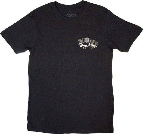 Lil Wayne - Face Infill Heren T-shirt - L - Zwart