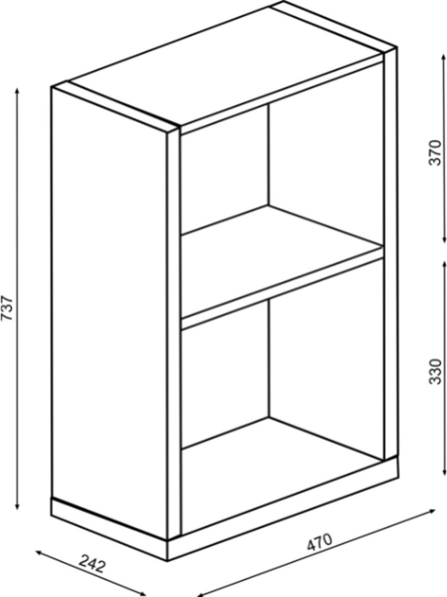 Bureaukast Bo0 - Wit - Trasman - Kinderbureaus - Wit - Melamine; Spaanplaat