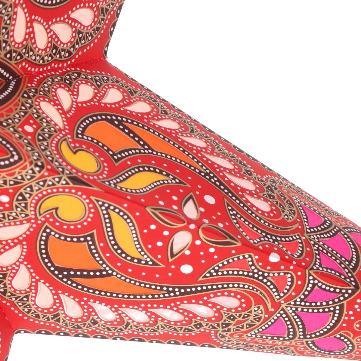 Kerstster papier met verlichting - 60 cm diameter, 24 cm diep - Kerst ster voor binnen - Ganesha Rood - FSC papier - Incl. 3 m. snoer met stekker, schakelaar en E14-fitting - Kerst Raam decoratie - Kerstversiering - Kerstverlichting – foto 2