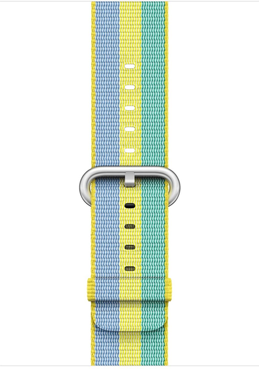Apple - Geweven Nylon Bandje - SmartWatch - 45MM / 44MM / 42MM - Bandje Geel