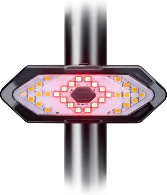 Intelligent achterlicht met knipperlichten, automatisch remmen, draadloze afstandsbediening, 5-in-1 (waarschuwing, rem, besturing, elektrische bel, diefstalbeveiliging