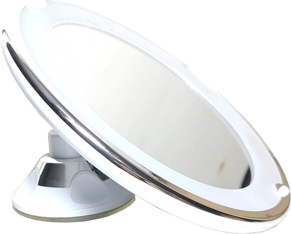 Goedkoopste Ronde 5x vergroot make up spiegel met zuignap lamp led rand incl batterijen