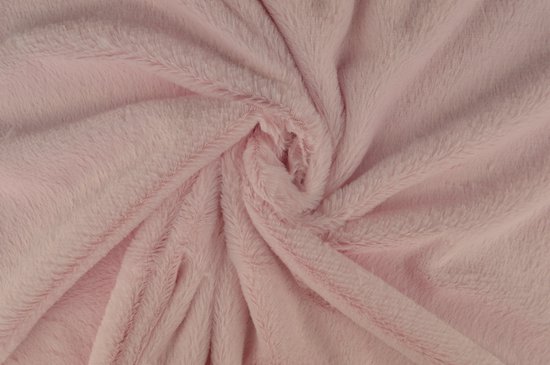 Tissu fourrure douce 10 mètres - Rose clair - Tissus peluche - 155 cm de large