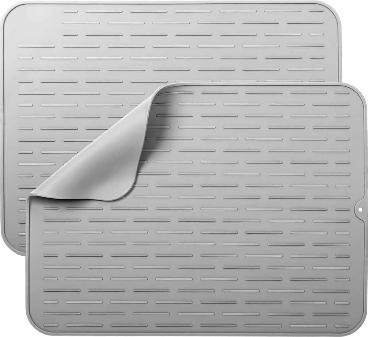 Goedkoopste JGS ® Afdruipmat van Siliconen voor Keuken en Gootsteen – Hittebestendig en Antislip, Set van 2