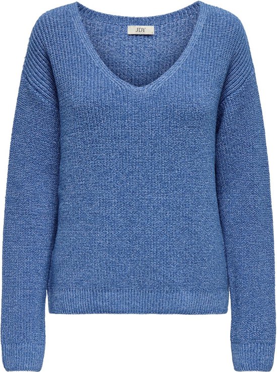 Jacqueline de Yong Trui Jdytala L/s V-neck Pullover Knt 15338974 Skydiver/melange Dames Maat - L
