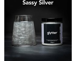 Glytter® - Glytterpoeder - zorgt voor een adembenemende glans in de drank - Zilver (100g) - 1000 drankjes - voordeelverpakking