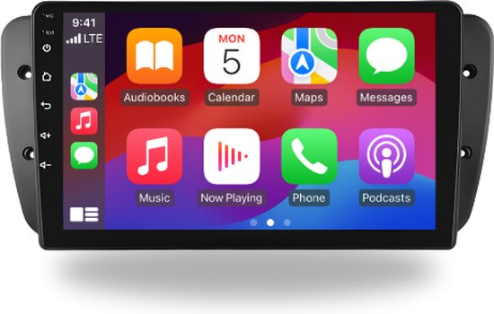 Autoradio | 9" Android, Draadloos CarPlay & Android Auto | GPS, WiFi, Bluetooth - Geschikt voor Seat Ibiza 6J 2009-2013