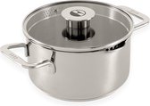 Bol.com ELLE Gourmet Classique RVS Kookpan met Deksel - Ø 24 cm - Kookpot - PFAS vrij - Inductie aanbieding