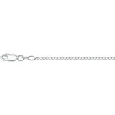 YO&NO - Ketting - Zilver - Gourmet - 2.0mm - 45cm - Sieraden Vrouw - Heren - Gerhodineerd - Zilver 925