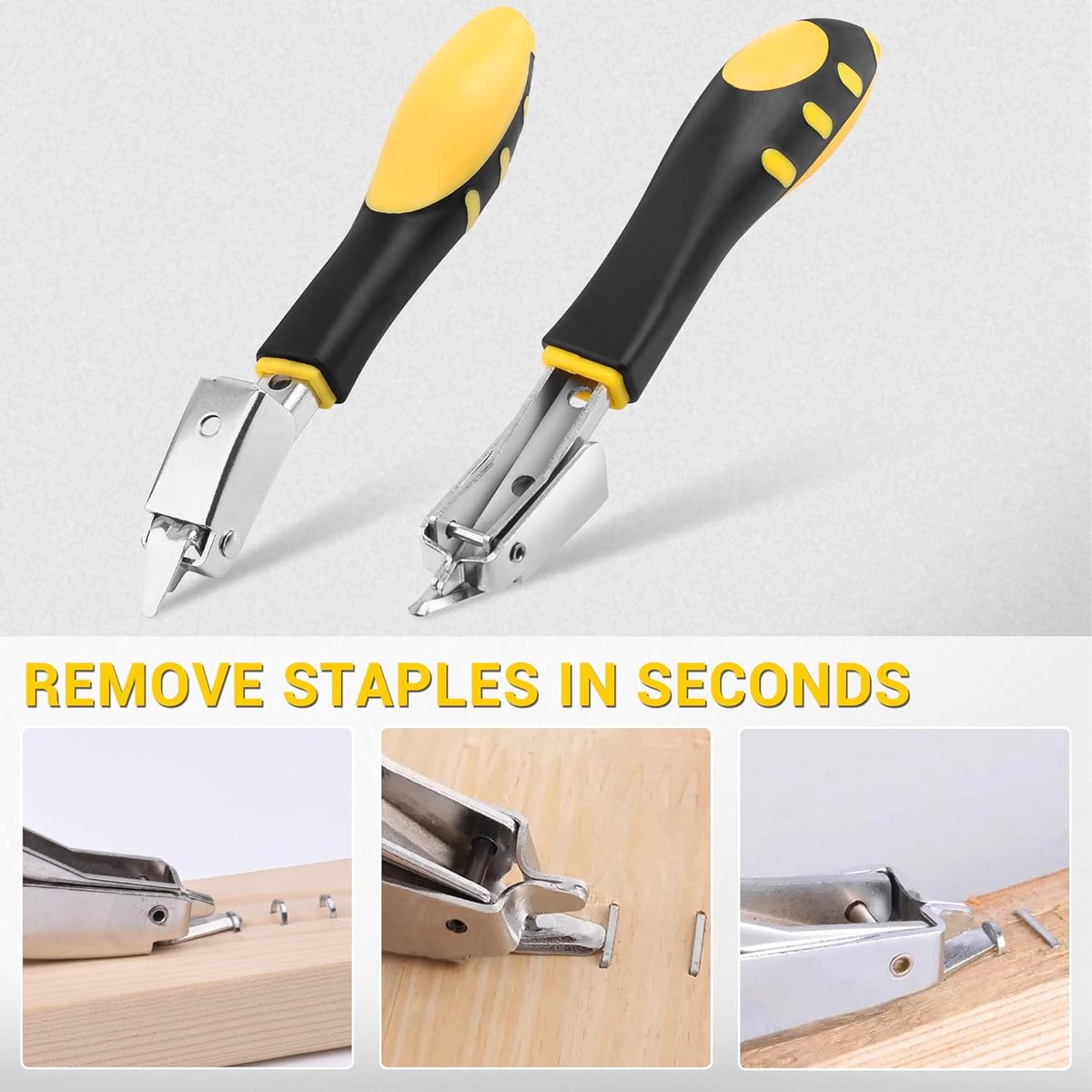 AUMUA Heavy Duty nietverwijderaar, nageltrekker verwijderaar, Tack Lifter Tool Set voor stoffering/kantoor