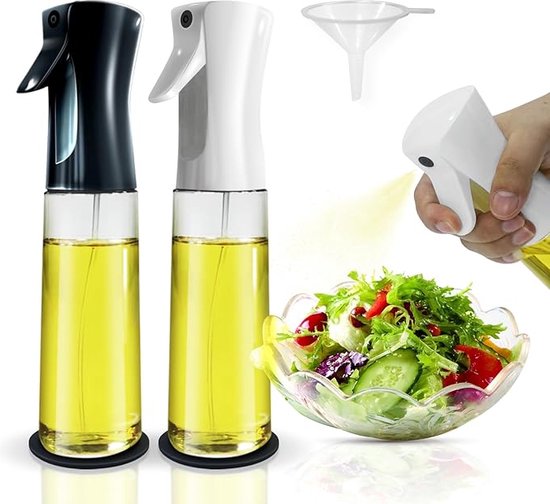 SWEET VIEW Olijfoliedispenser en oliesproeier - 16oz/470ml glazen lichtbestendige olieschenker voor keuken, heteluchtfriteuse, koken, salade en barbecue (groen, 1 stuks