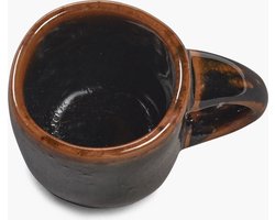 Serax Uncharted Out of Lines espressokop 10cl zwart bruin (set 2 stuks)
