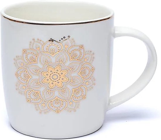 Set de tasses à thé Mandala blanc