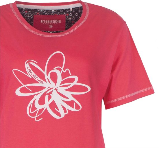 Chemise de Nuit Femme Irresistible - Manches Courtes - Rouge - Taille S