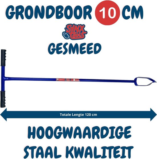Synx Tools Grondboor 10cm Gesmeed - Grondboren - palenboor - tuin gereedschap - grondbox - High Quality van Synx Tools — afbeelding 3