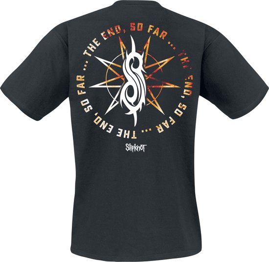 T-shirt noir en Katoen avec logo Slipknot The End, So Far - Produits dérivés du groupe, Groupes
