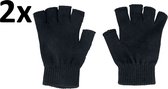 Gants sans doigts 2 PACK - Gloves de Gaming sans doigts - Sans bout des doigts - Convient aux femmes et aux hommes Unisexe - Zwart
