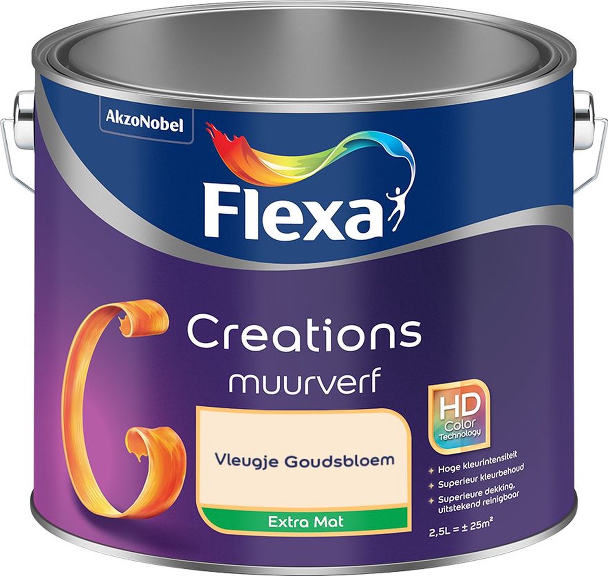 Flexa - Creations Muurverf Extra Mat - Vleugje Goudsbloem - Mengverf - 2,5 L