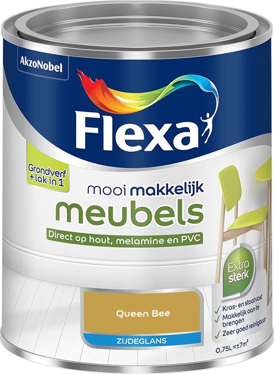 Flexa - Mooi Makkelijk Meubels Zijdeglans - Queen Bee - Mengverf - 0.75 L
