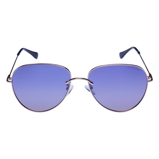 WK Apeirom TAC Polarzied UV400 zonnebril-Hoge kwaliteit met gouden zinc alloy Frame-TAC polarized UV400m lens met anti reflectie laag met sterk flexibel vederlicht montuur-100% verwering van UVA,UVB,UVC- Goud montuur met Gradient Purple TAC lens van WK — afbeelding 2