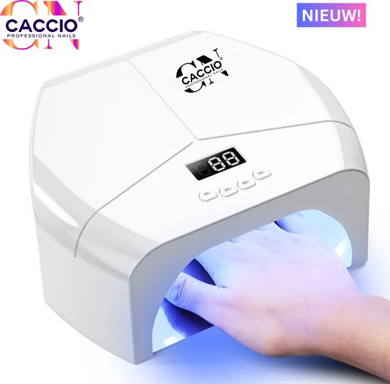 Foto: Caccio nails nageldroger uv led lamp nagellamp 72 leds manicure pedicure handen en voeten gellak gelnagels acrylnagels top coat matte top coat led nagellamp uv nagellamp nagels nagellak droger tafellamp reflecterende