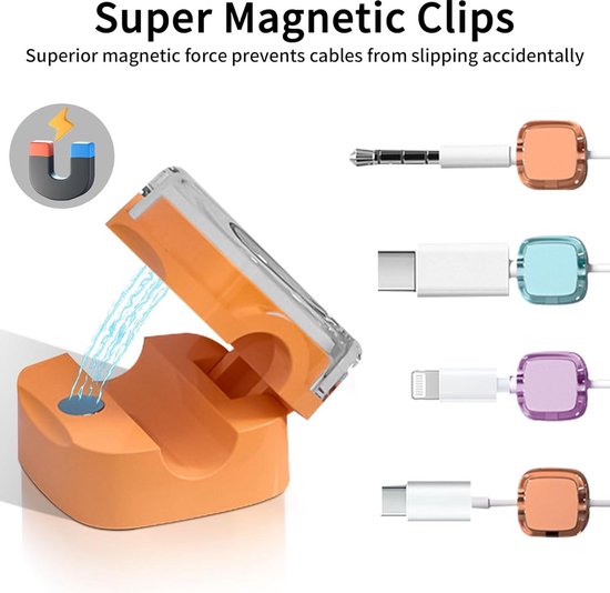 6 Magnetische Kabelclips Im Einhorn-Design – Selbstklebend, Für Schreibtisch & Auto
